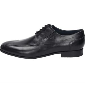 Bugatti 1802 Mens Black Premium leather Dress shoes MINT! 44 Sz.11